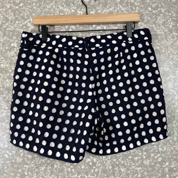 Crown & Ivy Navy Blue & White Embroidered Circles Shorts - Size 6 - 5" Inseam - Picture 7 of 7